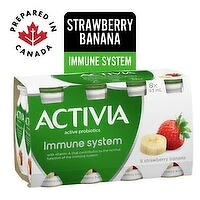 Activia - Drinkable Yogurt, Strawberry Banana, 8 Each