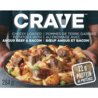 Crave - Cheesy Loaded Potatoes with Angus Beef Frozen Meal, 284 Gram