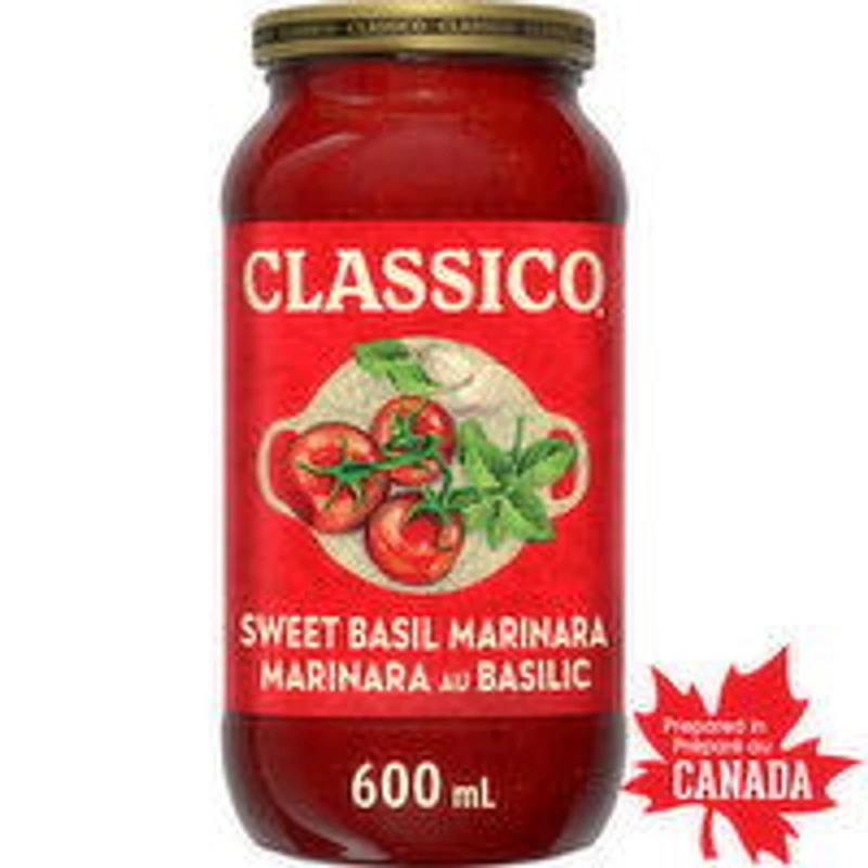 Classico - Sweet Basil Marinara Sauce, 600 Millilitre