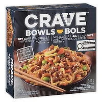 Crave - Soy Garlic Noodles with Beef, 340 Gram