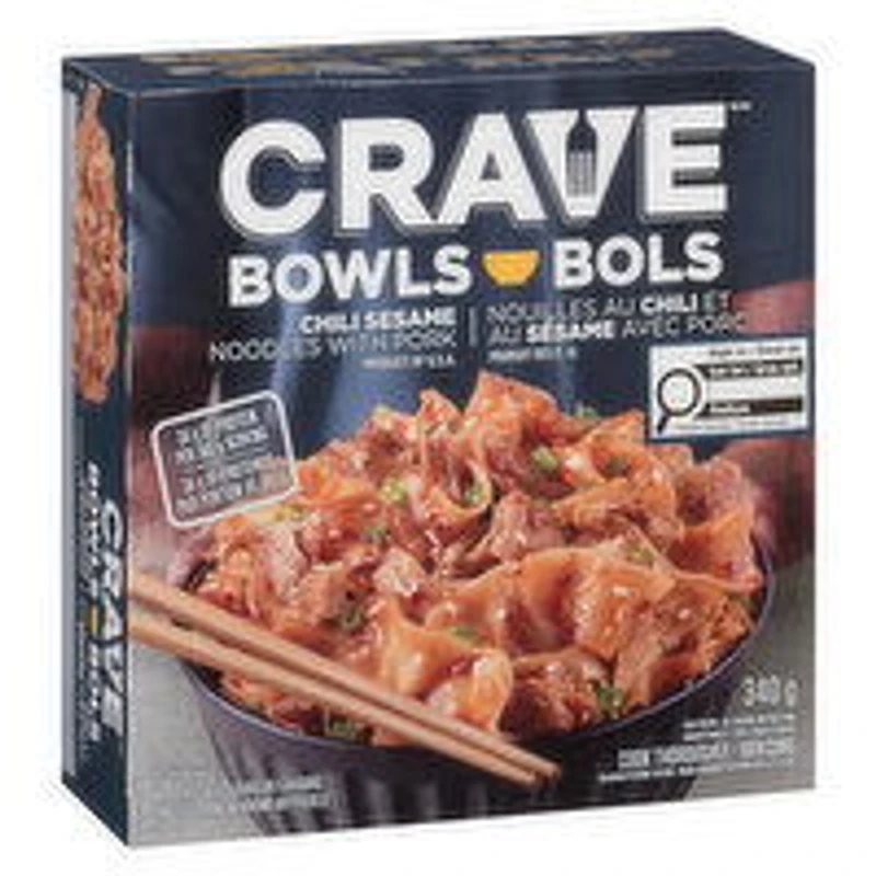 Crave - Chili Sesame Noodles with Pork, 340 Gram