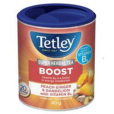 Tetley - Super Herbal Tea Boost Peach, 20 Each