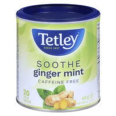 Tetley - Soothe Herbal Tea - Ginger Mint with Lemongrass, 20 Each