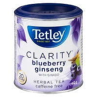 Tetley - Herbal Tea - Clarity Blueberry Ginseng, 20 Each