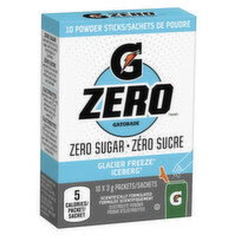 Gatorade - Zero Glacier Freeze - Powder Sticks, 10 Each