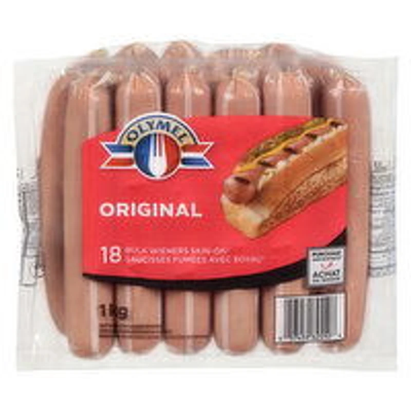 Olymel - Original Wieners, 18 Pack, 1 Kilogram