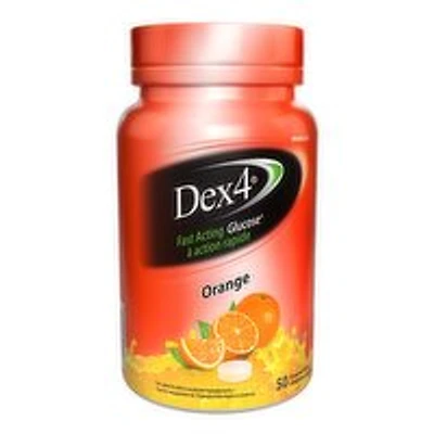 Dex 4 - Glucose Orange Tablets, 50 Each