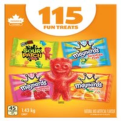 Maynards - Assorted Fun Treats Candy 115 count, 1.43 Kilogram