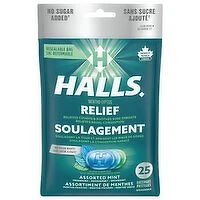 Halls - Cough Lozenges - Assorted Mint NSA, 25 Each
