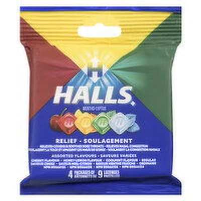 Halls - Cough Lozenges -Assorted Family Pack, 4 Each