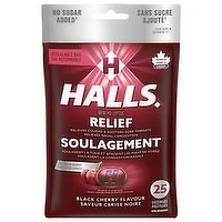 Halls - Cough Lozenges - Black Cherry NSA, 25 Each