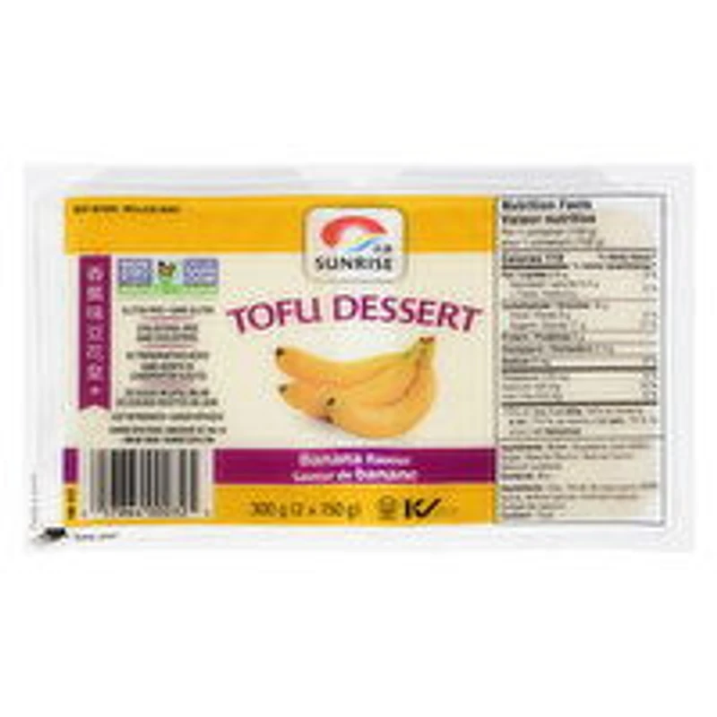 Sunrise - Tofu Dessert , Banana Flavour, 2 Each
