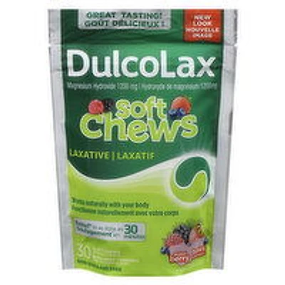 DulcoLax - Soft Chews Laxative, Mixed Berry, 30 Each
