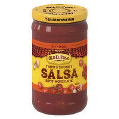 Old El Paso - Thick N' Chunky Hot Salsa, 650 Millilitre
