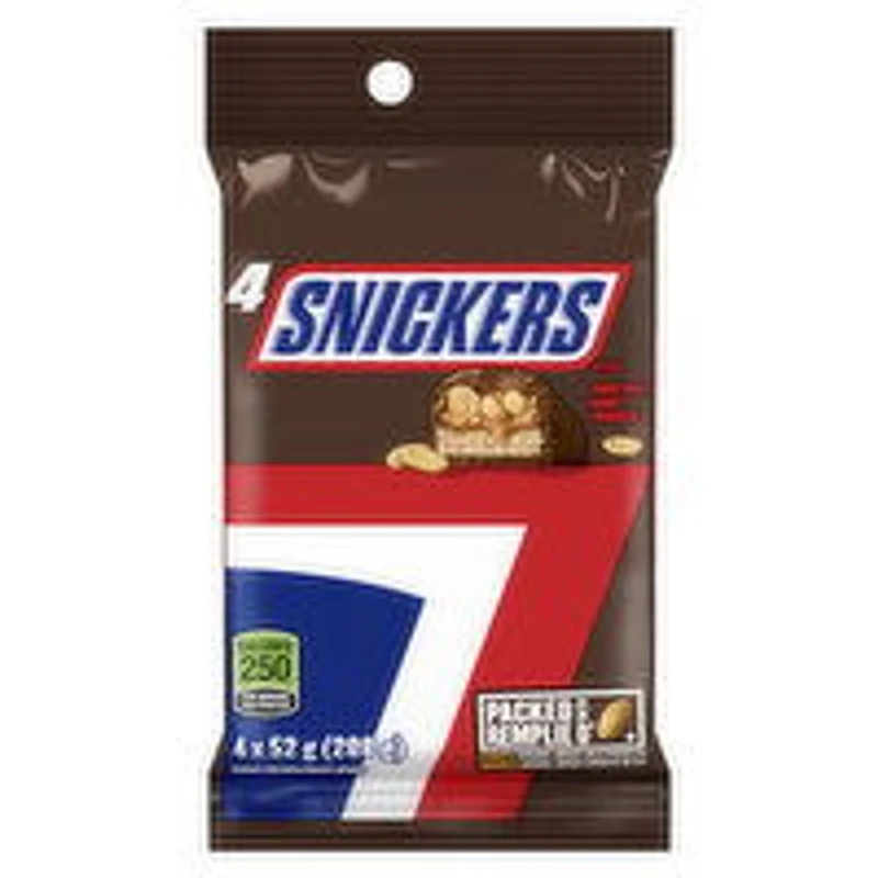 Snickers - Peanut Milk Chocolate Bars, 4 Each