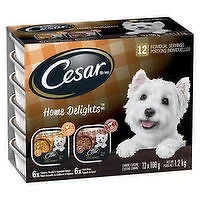 Cesar - Home Delights Dog Food Beef Stew & Chick Noodle, 12 Each