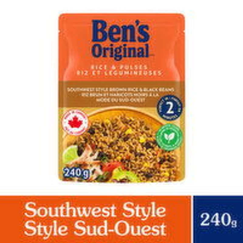 Ben's Original - Rice & Pulses Southwest Style Brown Rice & Black Beans, 240 Gram