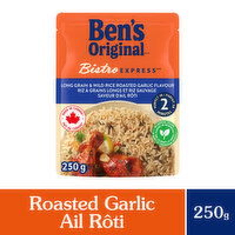 Ben's Original - Long Grain & Wild Rice Roasted Garlic Side Dish, 250 Gram