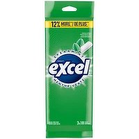 Excel - Spearmint Sugar Free Chewing Gum, 18 Pieces, 3 Each