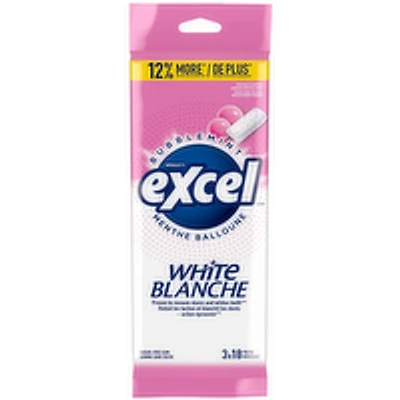 Excel - Bubblemint Sugar Free Chewing Gum, 18 Pieces, 3 Each