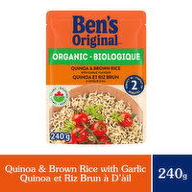 Ben's Original - Organic Quinoa and Brown Rice With Garlic Flavour, 240 Gram