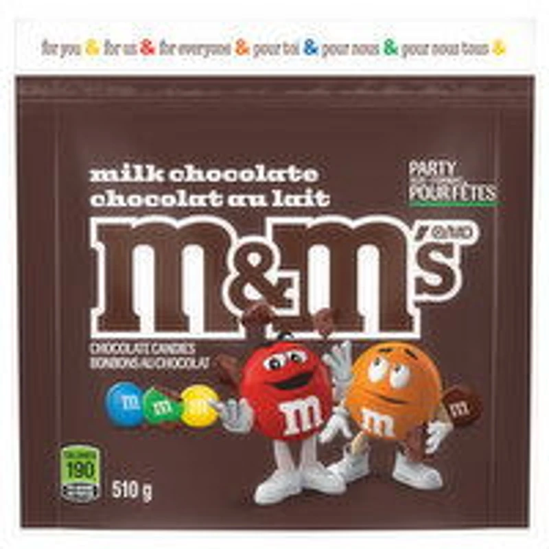 M&M'S - Milk Chocolate, Party Size, 510 Gram
