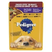 Pedigree - Food for Dogs Choice Cuts in Gravy Beef, Noodles & Vegetables Flavor ., 100 Gram