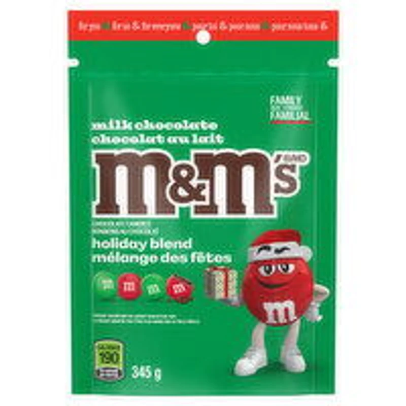 M&M's - Holiday Blend Milk Chocolate, Bowl Size, 345 Gram