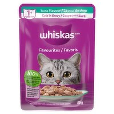 Whiskas - Favourites Pouch, Cuts in Gravy Tuna Flavour, 85 Gram