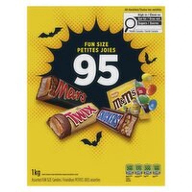 Mars - Halloween Chocolate Mini Bars Variety, 95 Pack, 1 Kilogram