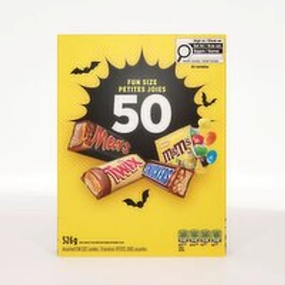 Mars - Fun Size Assorted Chocolate Candies, Halloween Variety 50 Pack, 526 Gram
