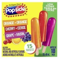Popsicle - Orange Cherry Grape - Ice Pops, 18 Pack, 1 Each