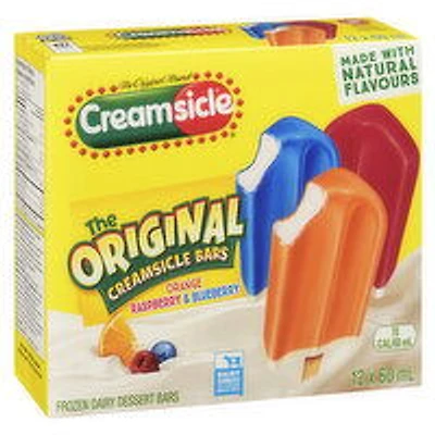 CREAMSICLE - Popsicle Creamsicle Cream Bars, 12 Each