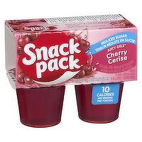 Snack Pack - Juicy Gels Cherry Reduced Sugar 92g, 4 Each