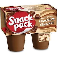 Snack Pack - Chocolate Pudding Cups 99g, 4 Each
