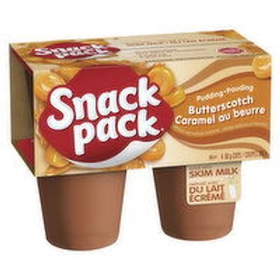 Snack Pack - Butterscotch Pudding Cups 99g, 4 Each