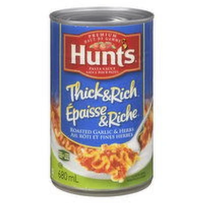 Hunt's - Pasta Sauce, Thick & Rich Roasted Garlic & Herbs, 680 Millilitre