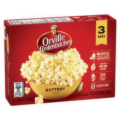 Orville Redenbacher's - Buttery Flavour Microwave Popcorn, Pack of Bags