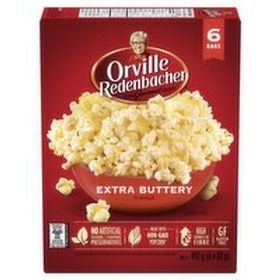 Orville Redenbacher - Extra Buttery Flavour Microwave Popcorn, 6 Each
