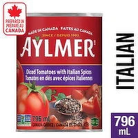 Aylmer - Canned Diced Tomatoes with Italian Spices, 796 Millilitre