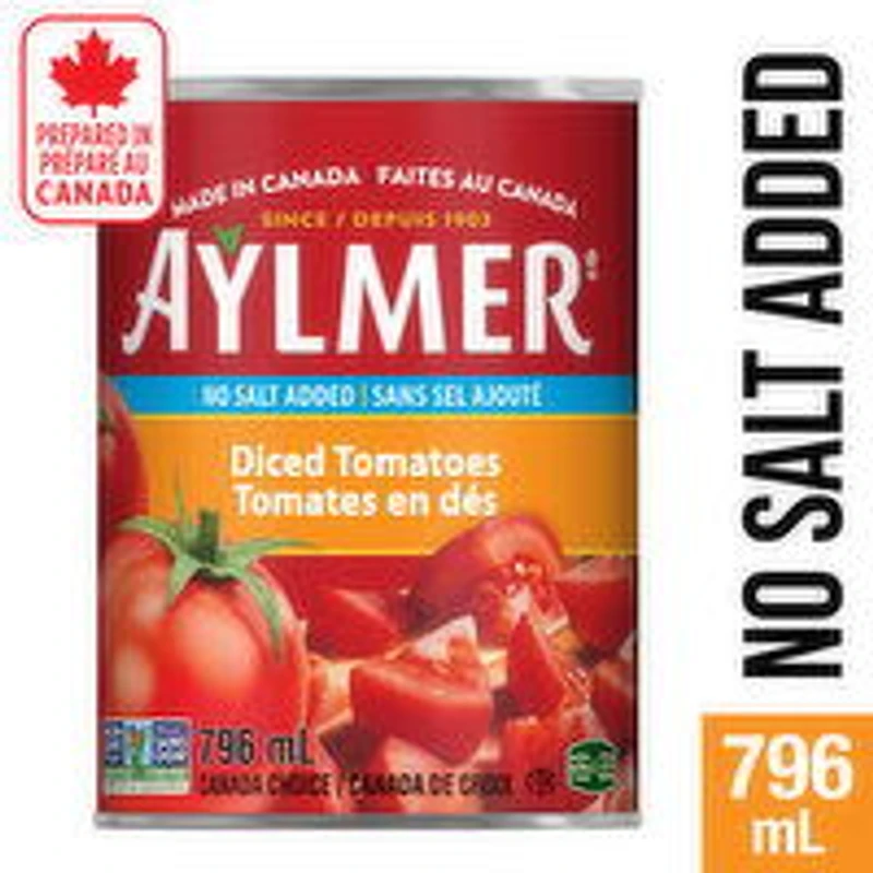 Aylmer - No Salt Added Canned Diced Tomatoes, 796 Millilitre