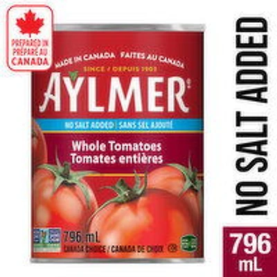 Aylmer - No Salt Added Canned Whole Tomatoes, 796 Millilitre