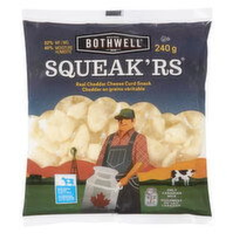 Bothwell - Squeak'rs Cheddar Cheese Curd Snack, 240 Gram