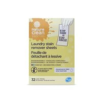 Nature Clean - Laundry Sheets Stain Remover, 32 Each