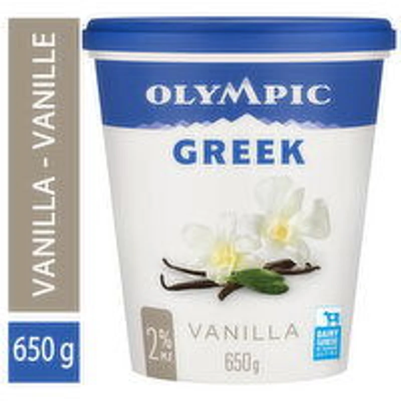 Olympic - Greek Vanilla Yogurt 2%, 650 Gram