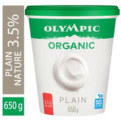 Olympic - Organic Yogurt 3.5% M.F. - Plain, 650 Gram