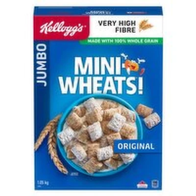 Kelloggs - Mini Wheats White Jumbo, 1.05 Kilogram