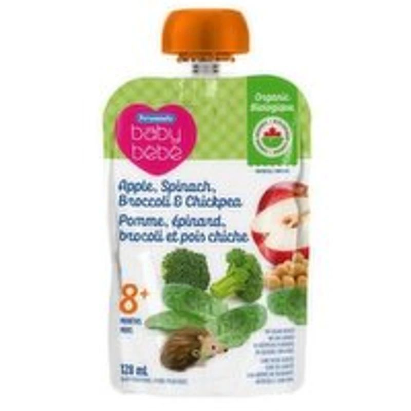 Personnelle - Baby Organic Spinach Broccoli & Chickpea Puree, 128 Millilitre