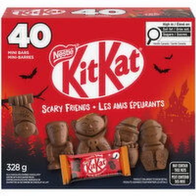 Nestle - KitKat Mini Bars, Assorted Scary Friends Shape Chocolates, 40 Each