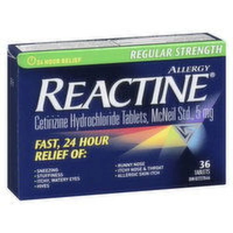 Reactine - Allergy Non Drowsy Regular Strength - 5mg, 36 Each